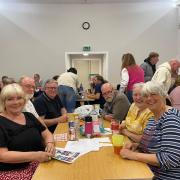 All smiles - A quiz team appear quietly confident during the Breast Friends Charity Quiz night
