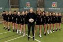 Talented - professional netball player George Fisher with Gosfield School pupils