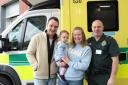 Baby Cecilia held on until she made an appearance at the doors of Chelmsford Ambulance Station