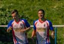 Deadly duo: Adam Hampson (left) and former FC Clacton team-mate Karl Andrade. Picture: Rob Smith (RJS Photography)