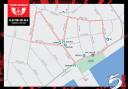 A map of the Tour Series course route. Credit: Sweetspot