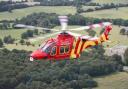 An air ambulance landed in Thorpe-le-Soken on Tuesday afternoon