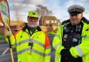 Vigilant - Police collaborated with road safety groups to monitor activity outside the Clacton school