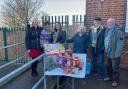 Donations - Michelle Lamm and Megan Buisson with the Frinton food bank team