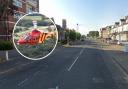 A teen cyclist was airlifted to hospital following the incident in Carnarvon Road, Clacton