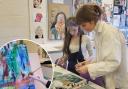 Workshop - Former student and renowned artist Annie Ashwell visited the Year 12 art course at Clacton County High School for an exclusive workshop