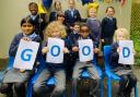 Pleased - Students at The Ravens Academy celebrate their Good rating