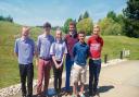 DOING THEIR CLUB PROUD: pictured from left are Lee Thomson, Ryan Forecast, Claire Vaughan, Hamish Stubbs, Jake Wells and Reece Balls, who represented Frinton at the Faldo Wedge at The Essex Golf and Country Club.