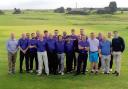 DERBY DELIGHT: Clacton Golf Club’s Thornton Cup team and caddies after their victory at neighbours Frinton. The club are now through to the Thornton Cup quarter-finals.
