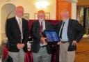 GUEST DAY WINNERS: pictured from left are Hugh Grant, seniors’ captain Joe Middleton and Allan Rolfe.