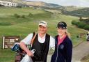 PROUD MOMENT: Katy Yates and dad Steve, prior to teeing off in the Junior Europen Golf Championship in Spain.