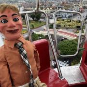 Sight to behold - Filbert looks out over Clacton from the top of the Big Wheel