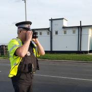 EAGLE EYES: An Essex Police officer in Kings Parade, Holland-on-Sea