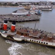 Famous ship - last year’s visit to Clacton Pier by the Waverley. Picture: Kevin Jay