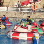 Seaside fun - families enjoyed water rides on Clacton Pier