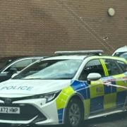 Scene - A police cordon in Rosemary Road, Clacton