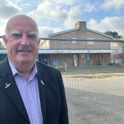 The work begins - Councillor Andy Baker at Spendells House which is being transformed into a facility for the homeless (Image: Will Lodge/TDC)