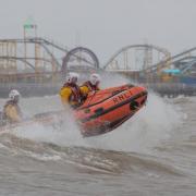 Action - The crew responded to a report of a person in the water by Clacton Pier