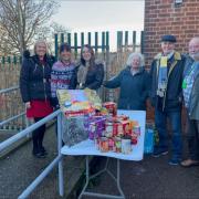 Donations - Michelle Lamm and Megan Buisson with the Frinton food bank team