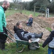 Farm - The community farm at Pork Lane Orchards is getting ready for its big opening at the beginning of April, Neil Cordell and daughter Nat Cordell,