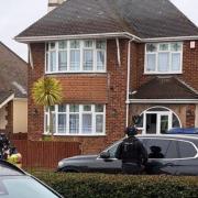 Swoop - Armed police outside the home in Clacton