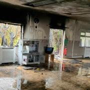 Devastation - the Burrsville Public Hall after the fire
