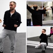 Lessons - Bradley Higgins teaching students at The Dance Spot classes
