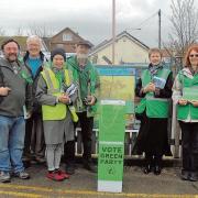 Green candidate joined by activists to campaign against health service cuts