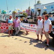ENJOYING THE OCCASION: Clacton Boat Club members at the town’s Sea and Beach Festival.
