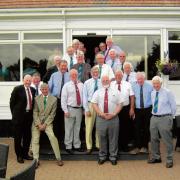 HONOURABLE DRAW: the Clacton and Gosfield Lake members after their match at West Road.
