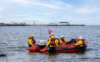 Ready - RNLI Clacton's D-Class lifeboat after the report of a person in the water