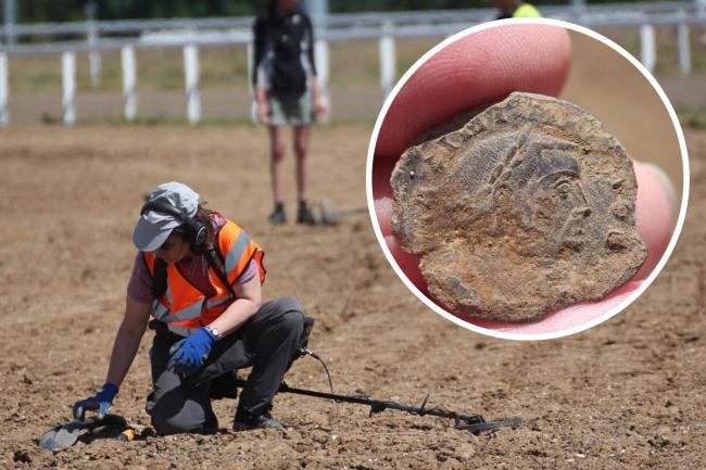 Treasure hunters hit the jackpot as they discover Roman coins at racecourse