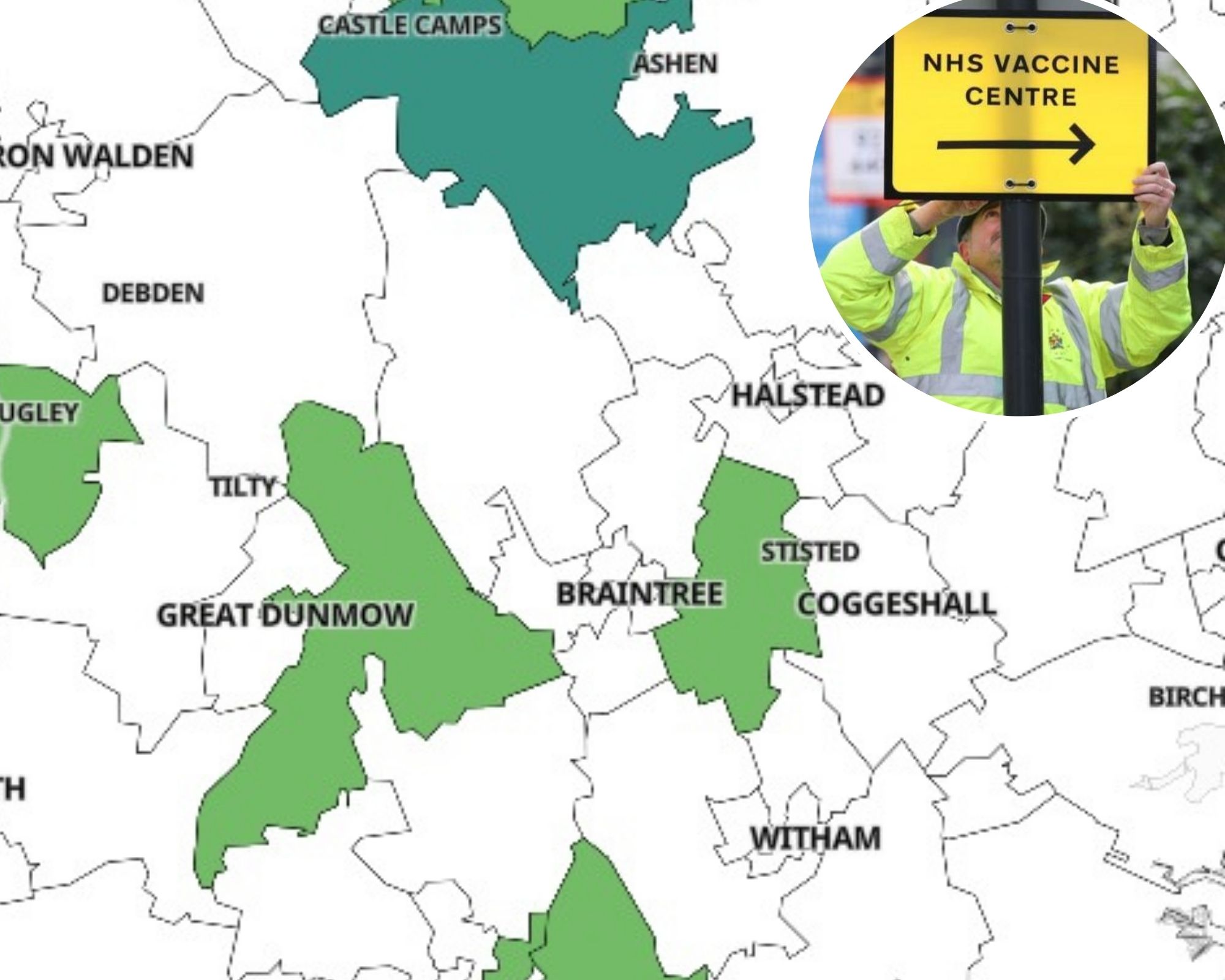 Covid: Several areas of Braintree added to hotspot map | Clacton and Frinton Gazette - Vimarsana News