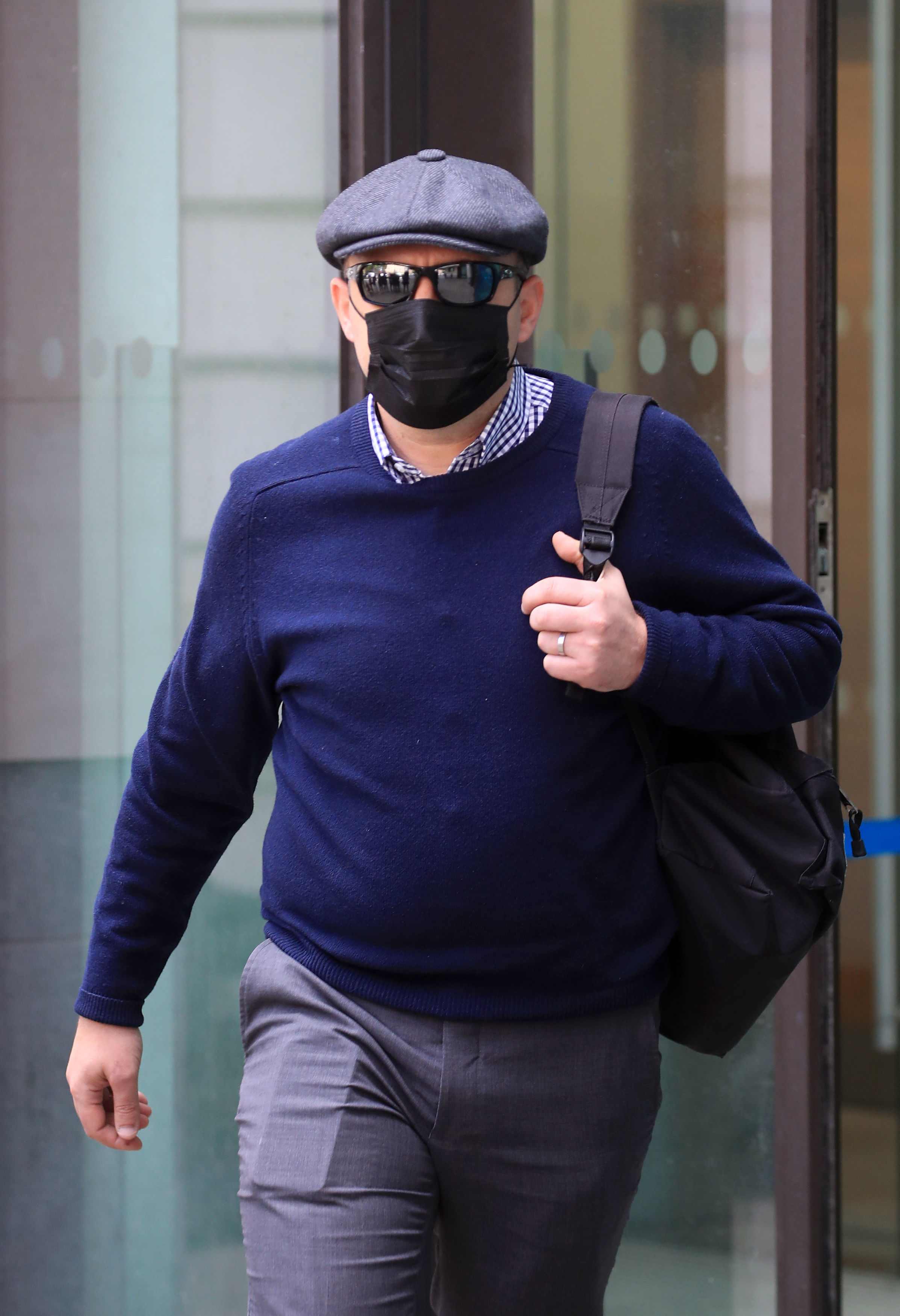 Pc Deniz Jaffer arrives at Westminster Magistrates Court, London, where he is appearing charged with misconduct in a public office. It is alleged that Pc Deniz Jaffer and Pc Jamie Lewis shared pictures of a double murder scene of sisters Nicole