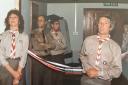 Launch - Opening of the scouts headquarters on September 12, 1987, Pictured : Heather Baldwin, Ron Talbot and Assistant Leaders Ian Jay and Roger Darnell