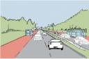 New road - a rapid transit system will accompany a new A133-A120 link road