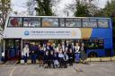 Team Effort - The new school library bus was launched with the help of community groups