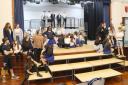 Performance - Clacton County High School students in rehearsals for Evita