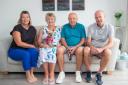 Family - Debbie, Gary, Rita and Mick Hewitt, all sat inside the living room at Debbie and Gary’s new home in Frinton