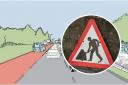 Roadworks - a rapid transit system is being introduced in Colchester