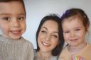 Entrepreneur - Nicole Griffin with her two children, aged five and four