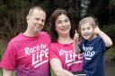 Laura and Brian are taking part in Race for Life Glasgow, cheered on by daughter Ivy