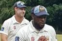 Starring role - Mervyn Westfield leaves the field after taking seven wickets for Frinton at Norwich