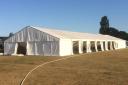 The marquee is up at Frinton Cricket Club