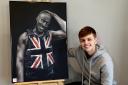 Talented - Wilf Elliot with his picture of Stormzy