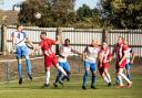 Waiting game: Halstead Town take on FC Clacton. Picture: ROB PRICE PHOTOGRAPHY