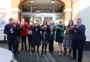 Celebration - CVS Tendring staff outside its headquarters at Imperial House in Clacton
