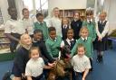 Adorable - The pupils enjoyed their visit from retired police dog Baloo