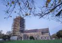 Works Underway - Scaffolding is up at All Saints Church whilst the works take place