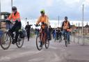 New Wheels - Cyclists were given bikes from Essex Pedal Power to use